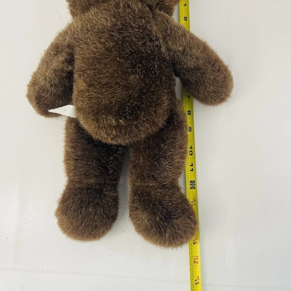 Vtg‎ Eden Toys Plush Dk Brown Bear Black Nose Stuffed Animal 15